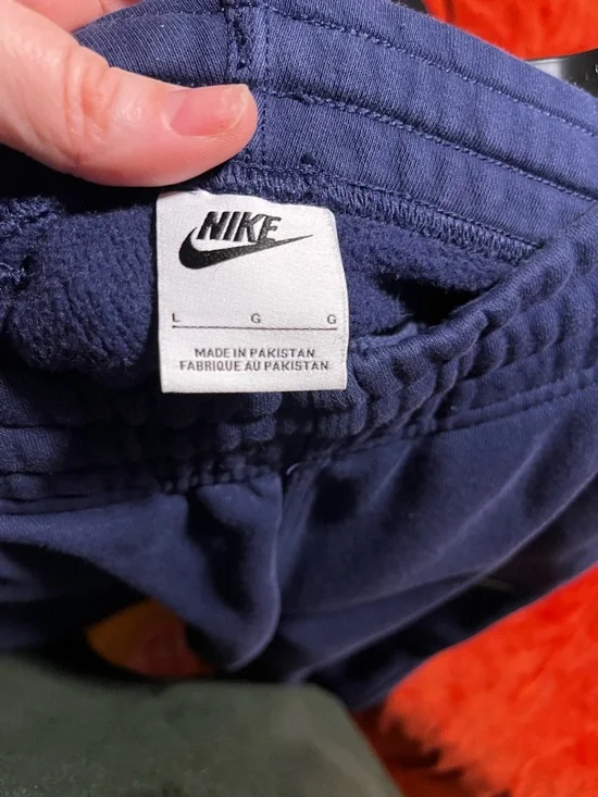 Nike Navy Track Joggers with White Swoosh with sweatshirt - Picture 3 of 10